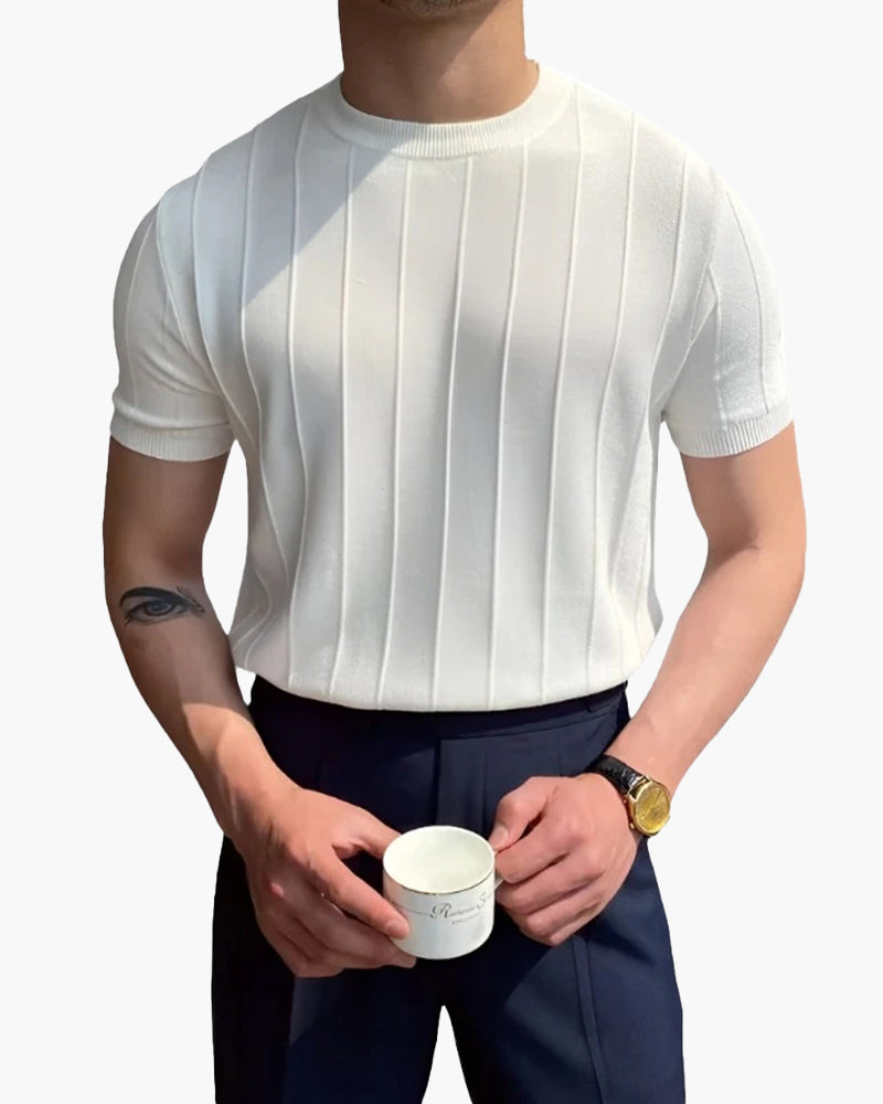 Geripptes Cannes T-Shirt