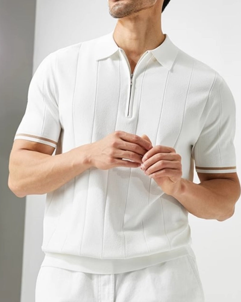 Signature Poloshirt mit Kontrastbesatz