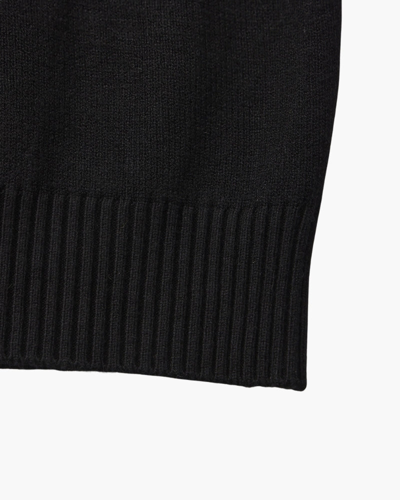 Gerippter Essential Stehkragen-Pullover
