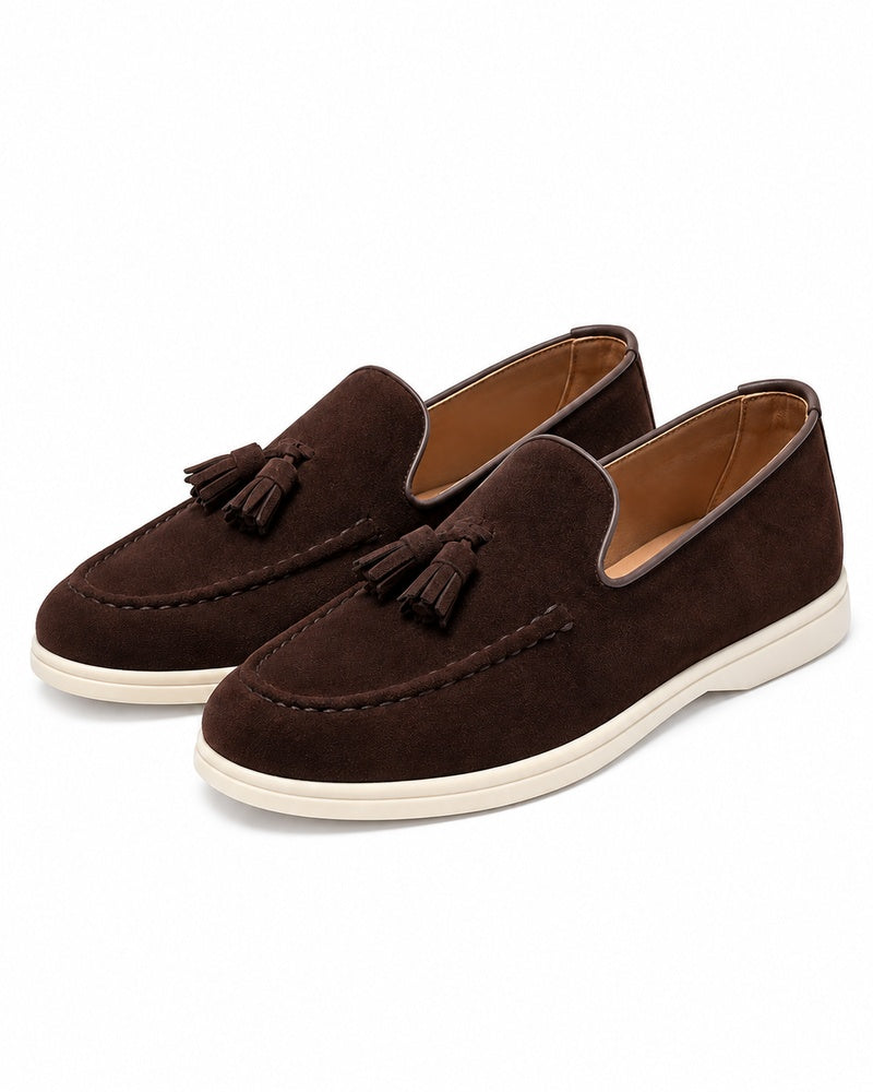 Herren-Wildleder-Loafer mit Quasten