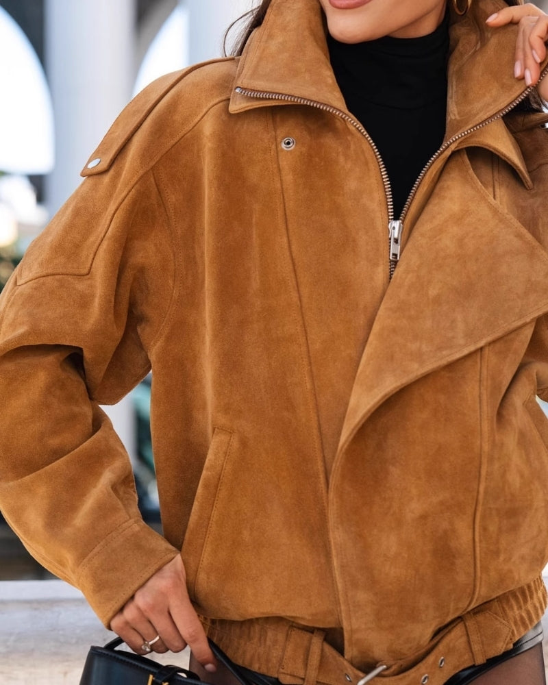 Vintage Wildlederjacke mit Fall