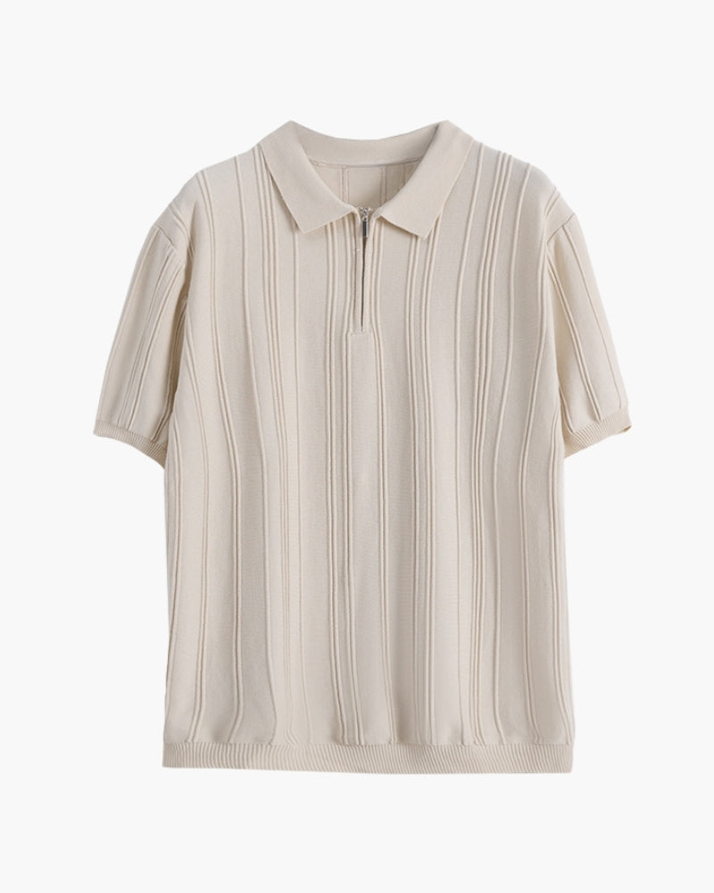 Signature Poloshirt mit Reißverschluss