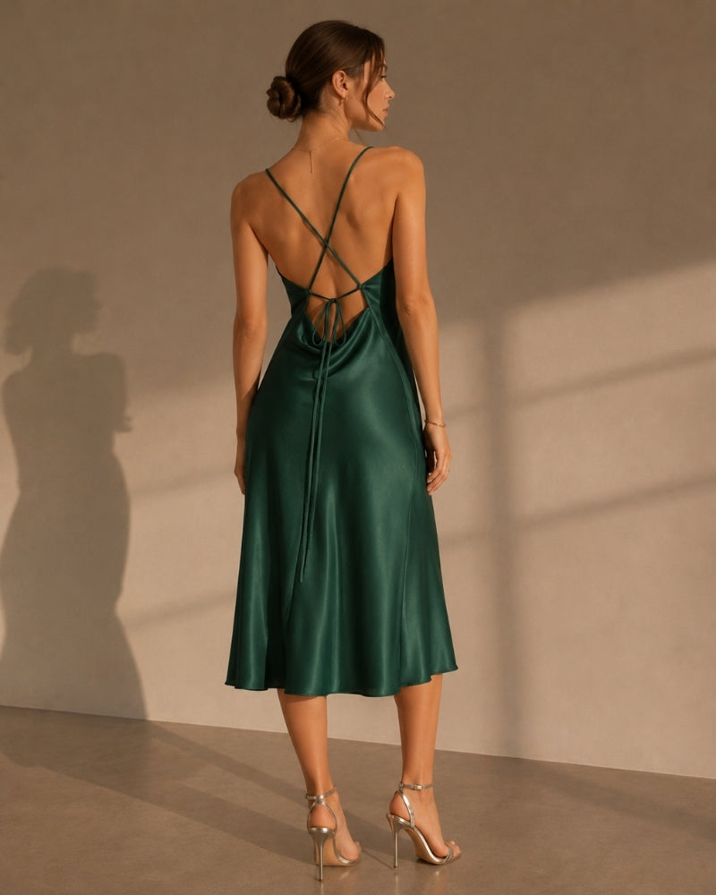 Old Money Seiden-Slipkleid