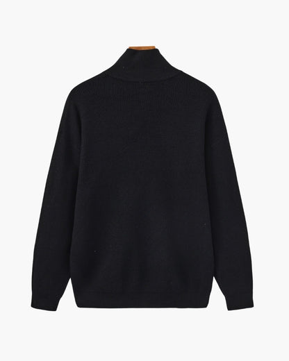 Raffinierter Half-Zip Strickpullover
