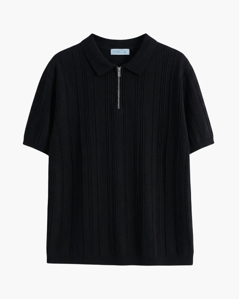 Signature Poloshirt mit Reißverschluss