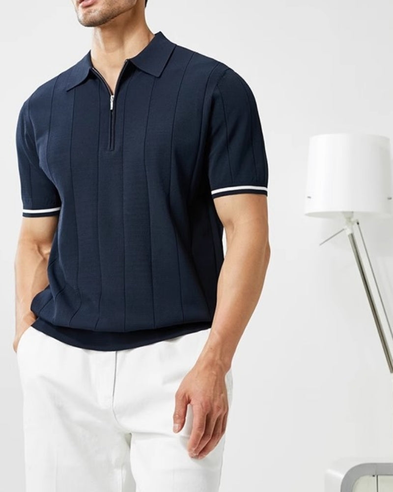 Signature Poloshirt mit Kontrastbesatz
