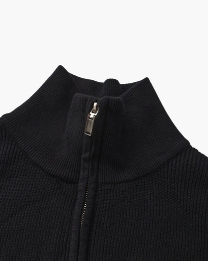 Raffinierter Half-Zip Strickpullover
