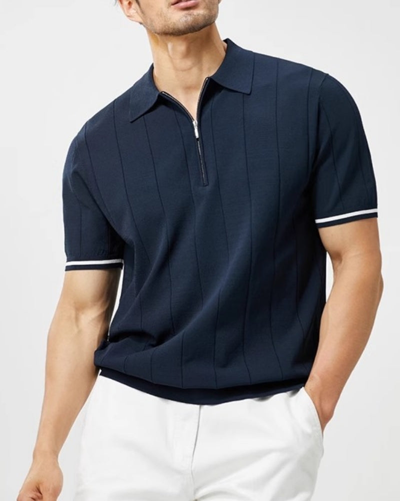 Signature Poloshirt mit Kontrastbesatz