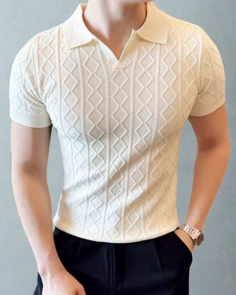 Signature Strick-Poloshirt mit Struktur
