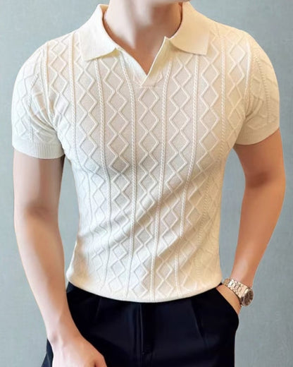 Signature Strick-Poloshirt mit Struktur