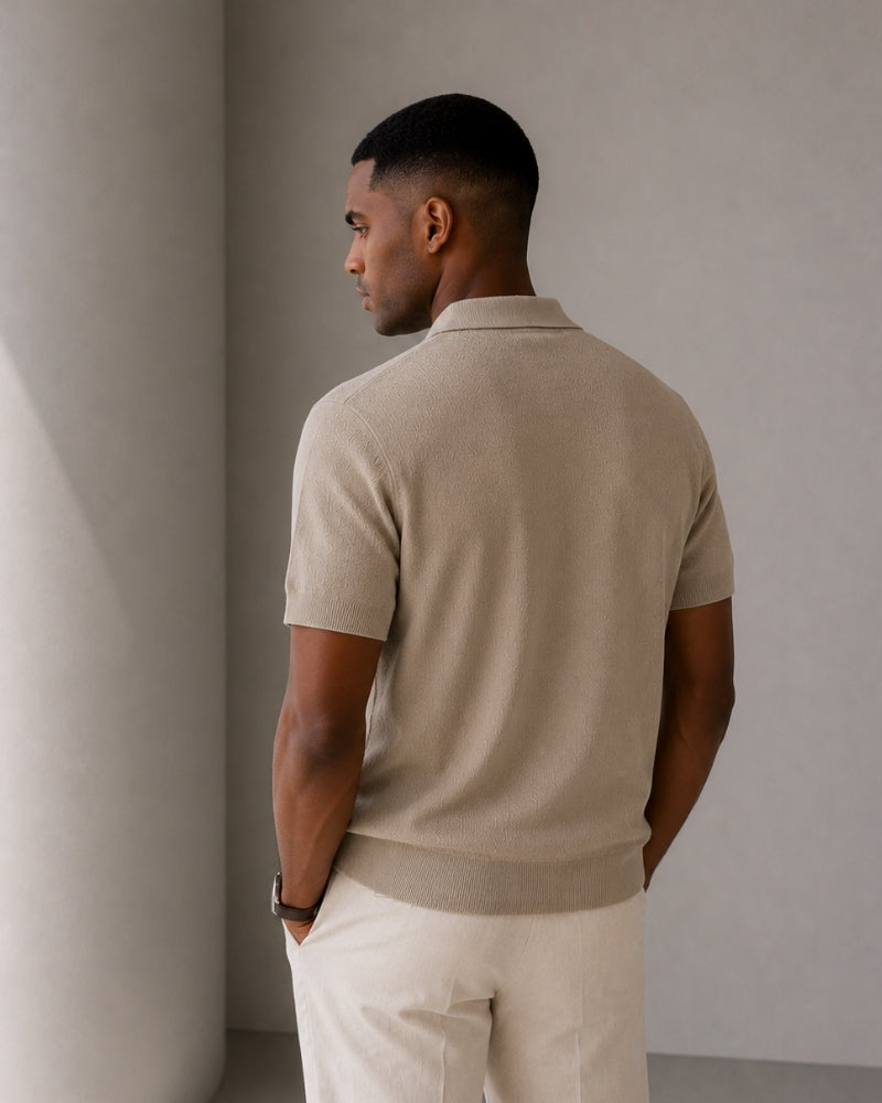 Marbella Poloshirt mit Reißverschluss