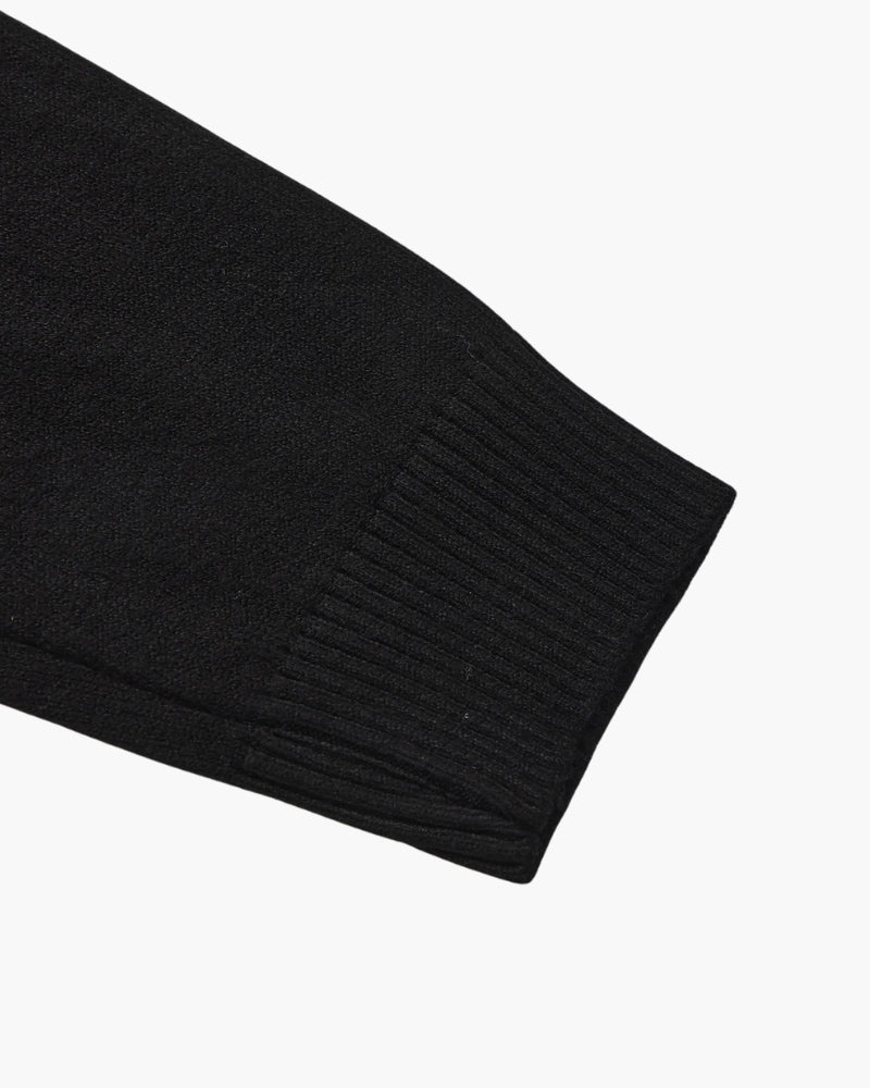 Gerippter Essential Stehkragen-Pullover