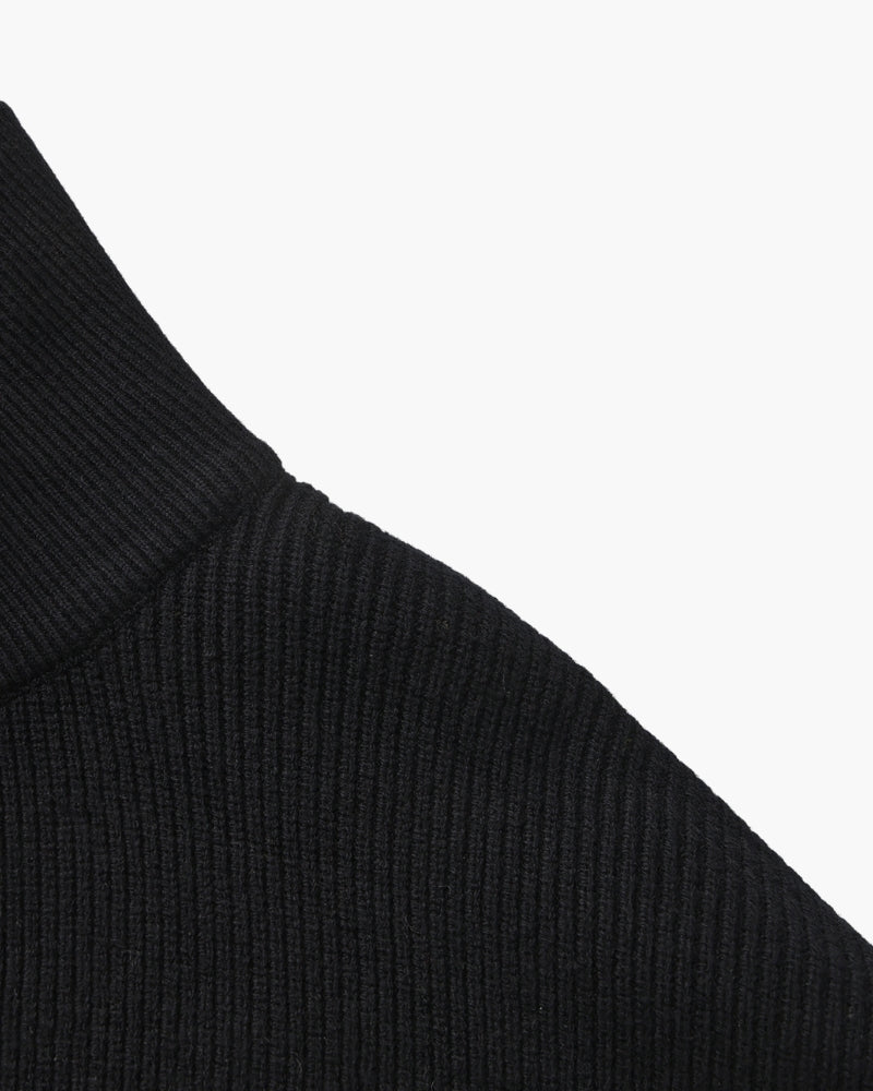 Raffinierter Half-Zip Strickpullover
