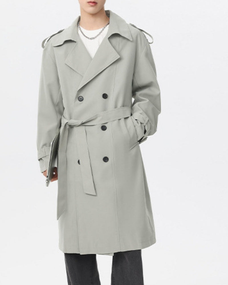 Klassischer zweireihiger Trenchcoat
