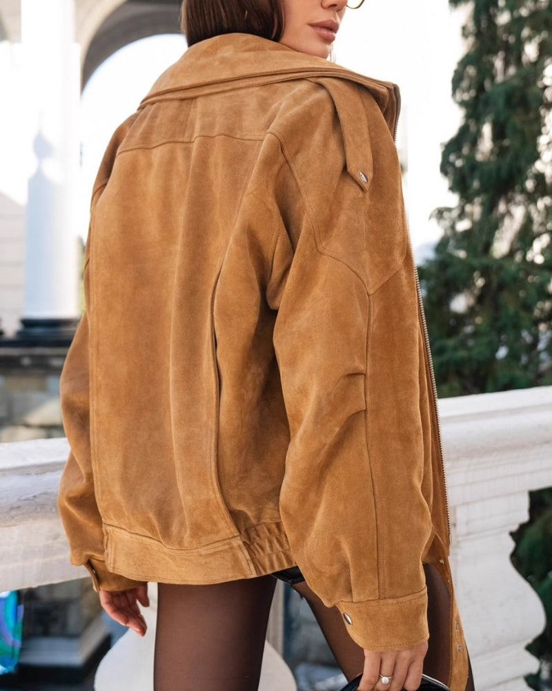 Vintage Wildlederjacke mit Fall