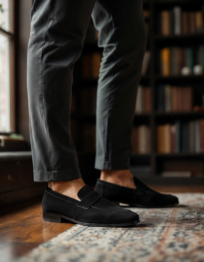 Old Money Wildleder Penny-Loafer