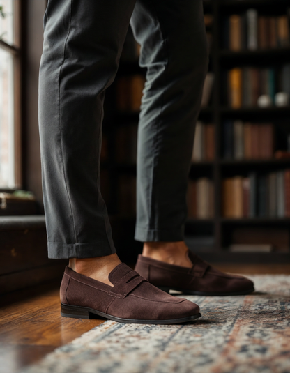 Old Money Wildleder Penny-Loafer
