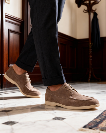 Premium-Wildlederschuhe mit Schnürung