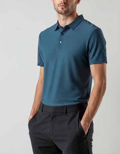 Prestigio Seiden-Poloshirt (knitterarm)