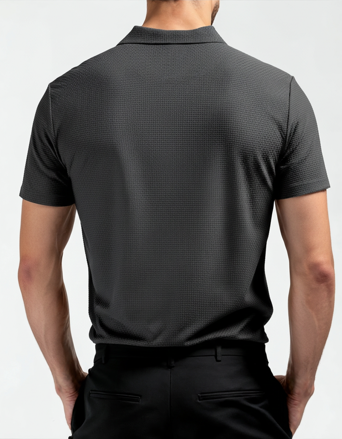 Prestigio Seiden-Poloshirt (knitterarm)
