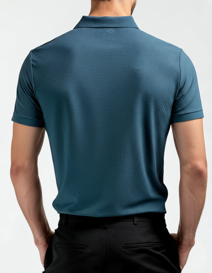 Prestigio Seiden-Poloshirt (knitterarm)