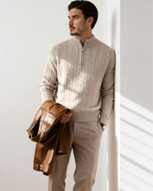 100% Kaschmir-Half-Zip