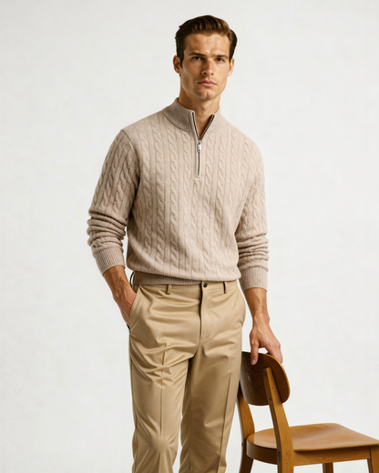 100% Kaschmir-Half-Zip