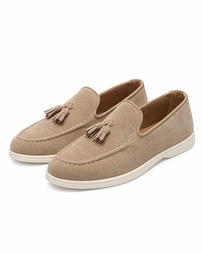 Herren-Wildleder-Loafer mit Quasten