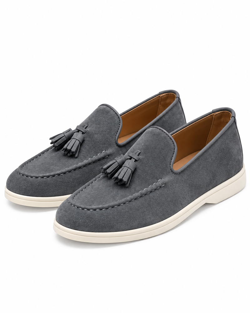 Herren-Wildleder-Loafer mit Quasten