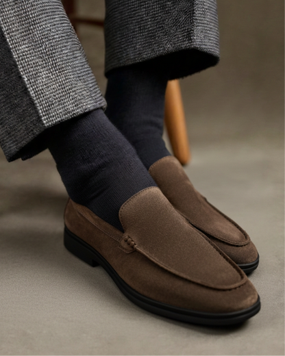 Premium Wildleder-Loafer - Schwarz Soles